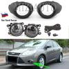 Светодиодные противотуманные фары для Ford Focus 3 2012 2013 2014 Хромированная решетка крышки противотуманной фары Рамки противотуманных фар Жгут проводов Объект Инструмент