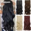 22-дюймовые 32-дюймовые синтетические прямые волосы для женщин;Высокотемпературные волокна для наращивания волос на клипсе
