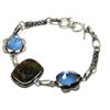 Labradorite Tanzanite Quartz Gemstone 925 Silver Plated Bracelet 6-8"