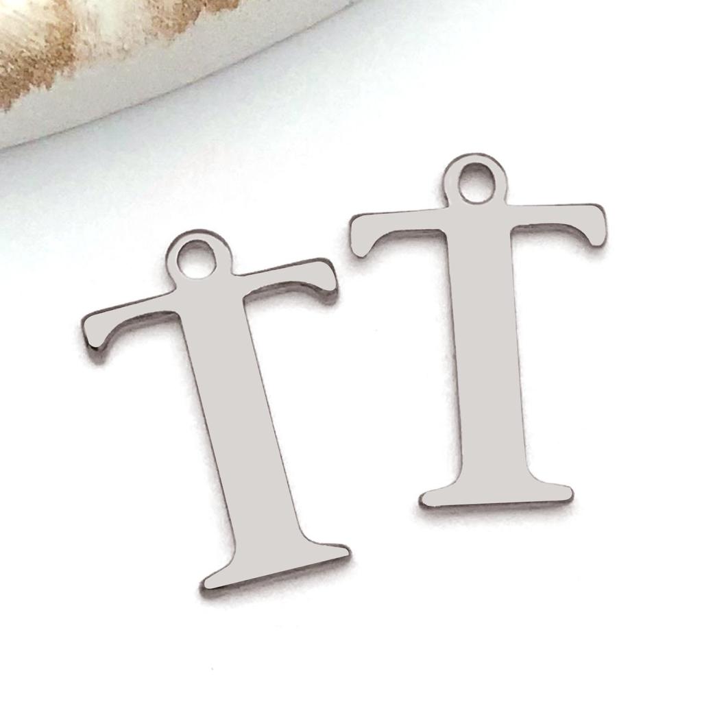 Подвески с буквами алфавита из нержавеющей стали, ювелирные аксессуары для самостоятельного изготовления ожерелий, браслетов и серег