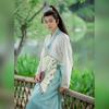 Chinese Wei And Jin Dynasty Style Hanfu Cross-collar Waist-length Large-sleeved Shirt Suit