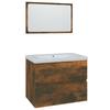 VidaXL Bathroom Furniture Under Sink Cabinet Mirror Vanity Cabinet Storage Cabinet Interior Smoked Oak Wood 3152873