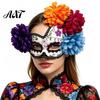 Versatile Masque for Women Halloween Masquerade Masque, Flower Skull Mexican Day of The Dead Comfortable Parties Eye Cushion Costume, Fancy