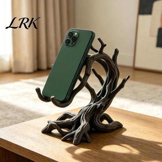 Уникальные домашние украшения 3D-печатная ветка дерева подставка для телефона, художественная витая деревянная настольная подставка, деревенский органический декор для мобильного телефона, офиса, уникальный подарок