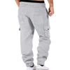 Men's Fleece-Lined Drawstring Loose-Fit Multi-Pocket Cargo Pants.