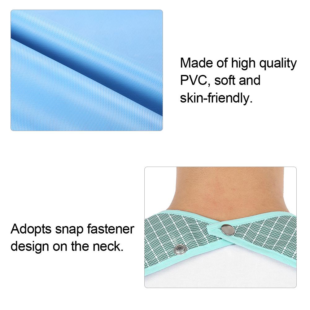 Adult Waterproof Mealtime Bib Double Layer Elder Dinning Clothes Protector