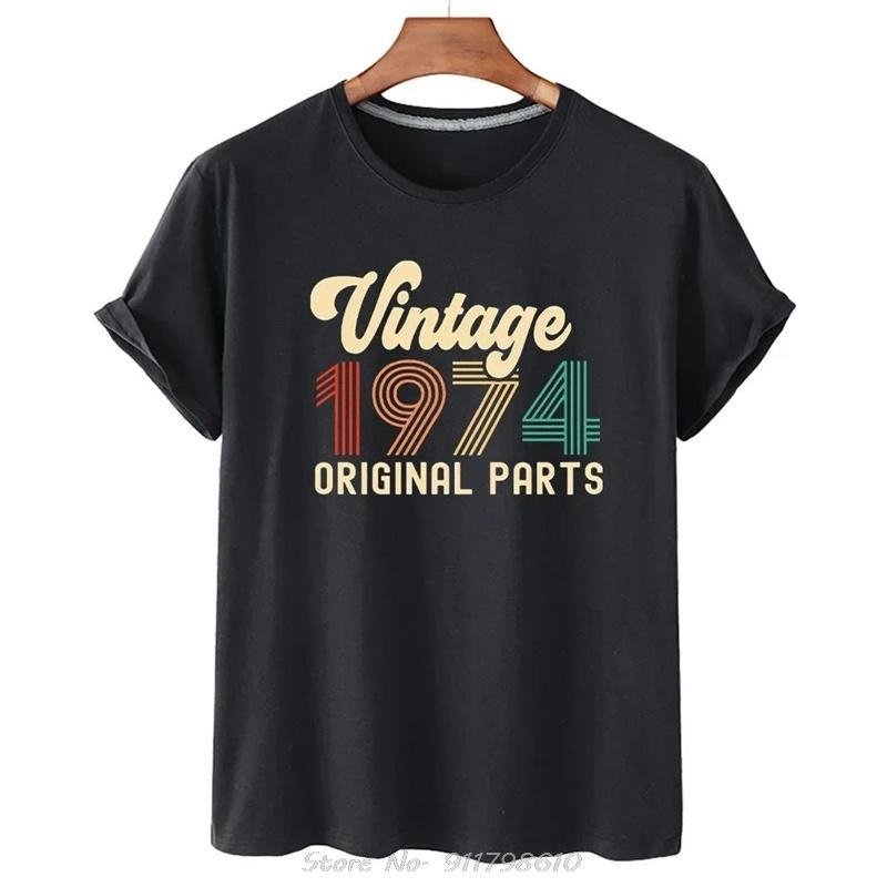 Футболки оверсайз на день рождения, юбилей 1964 1974 1984, для семейной вечеринки, хлопковая футболка, футболка с коротким рукавом, винтажная футболка, подарочная одежда