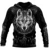 New Wolf Tattoo Black and White 3D All-Over Printed Men's Hoodie and Sweatshirt Unisex Casual Autumn Tracksuits