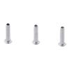 100Pcs Silver Tone Half Semi-Tubular Rivets Pan Round Oval Semi-hollow Bolts Durable Socket Shank