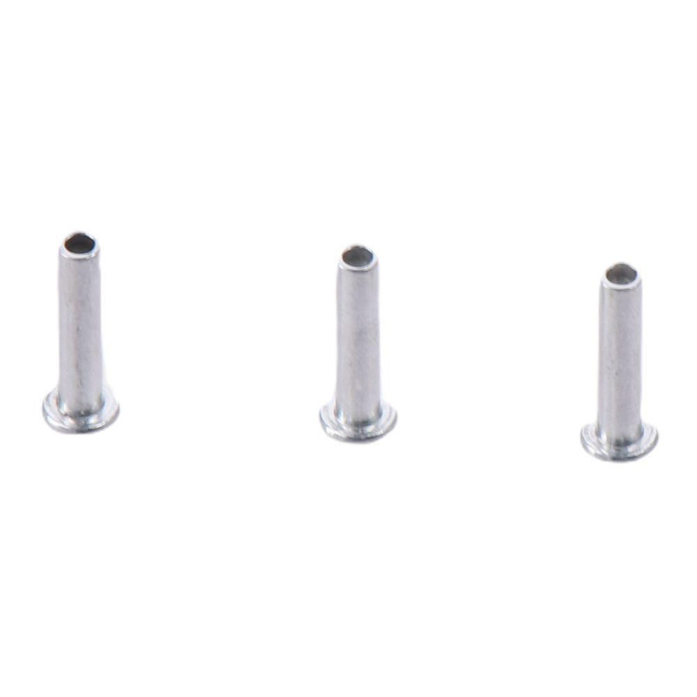 100Pcs Silver Tone Half Semi-Tubular Rivets Pan Round Oval Semi-hollow Bolts Durable Socket Shank