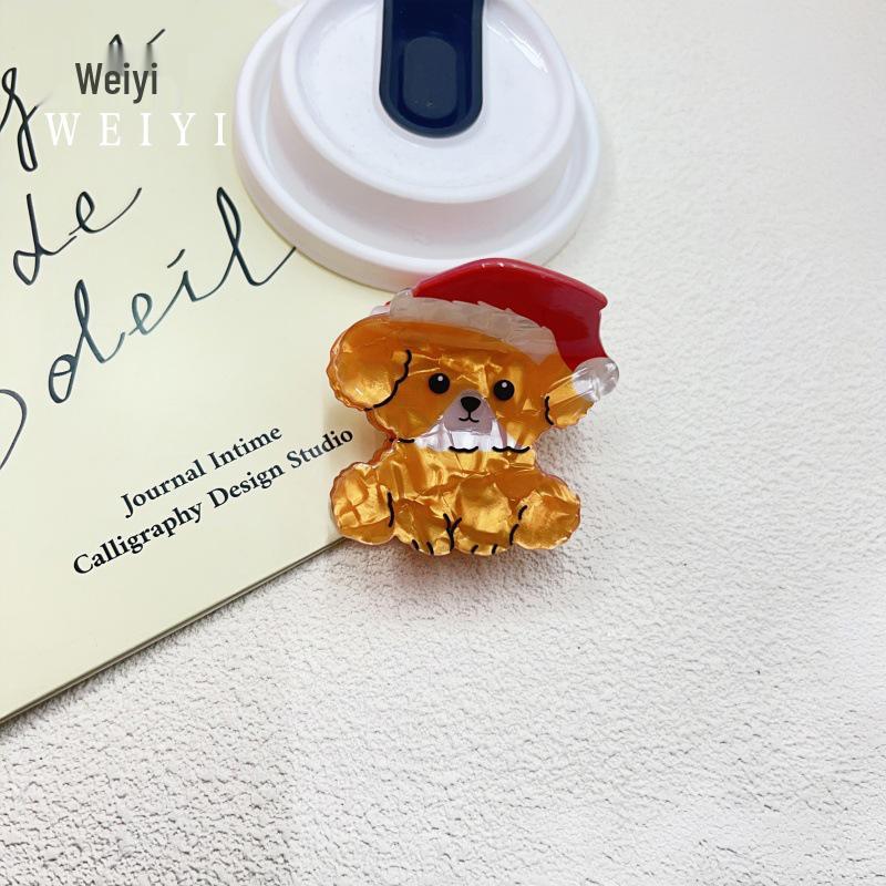 Weiyi Christmas Hair Clips: Cartoon Animal, Teddy Corgi, Shark & Ponytail Claw Clips for Women