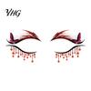 Cosplay Makeup Accessories Halloween Face Temporary Tattoos for Women, Waterproof Pumpkin Spiderweb Costume Eye Art Stickers Masquerade Carnival