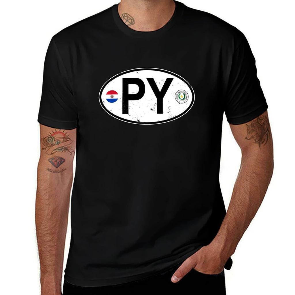 Paraguay Oval Country Code Decal TShirt Ultra Soft Breathable Tee Top