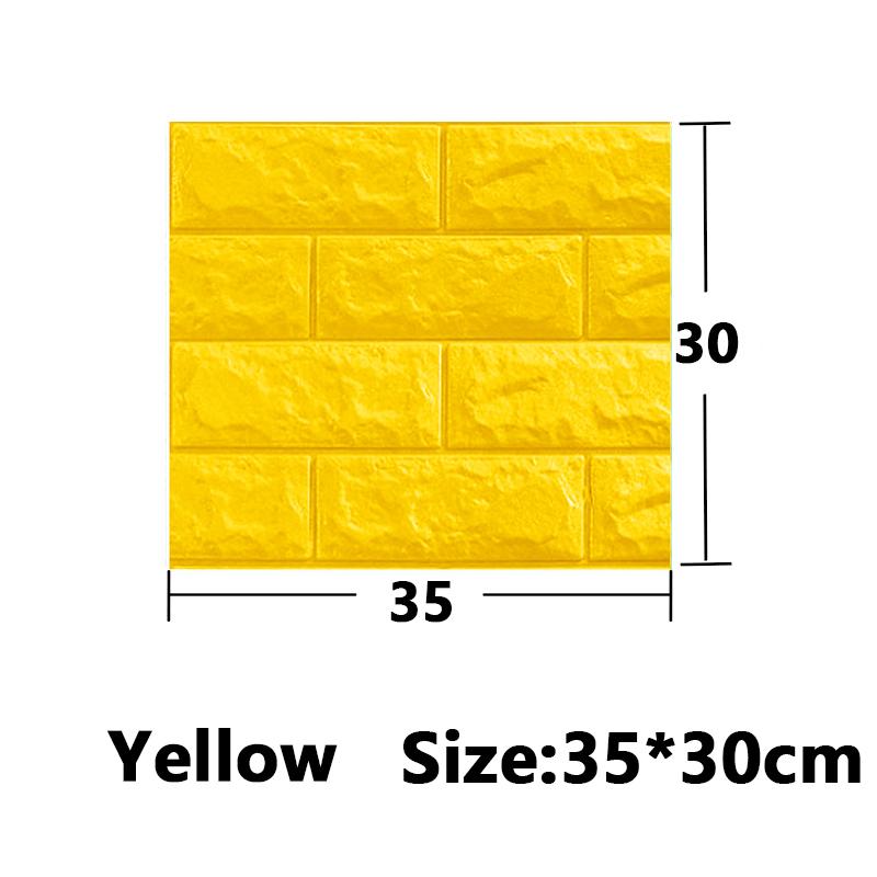 Self-adhesive 3D Wall Stickers of Brick Wall Stickers for Children's Room Warm Bedroom 5PCS 35x30cm/13.7x11.8inch
