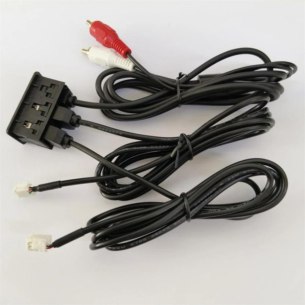 Car Navi USB+RCA Input AUX Port Panel Interface Extension Cable Adapter Panel