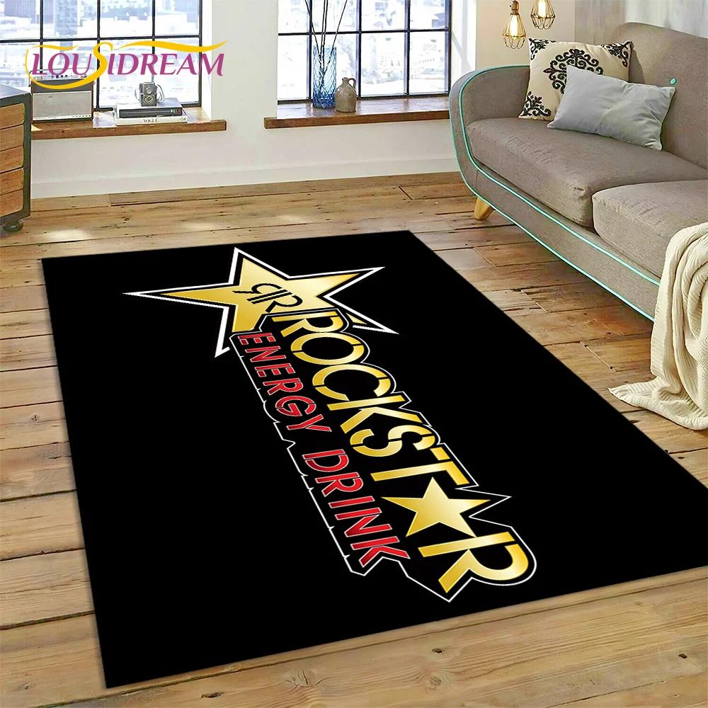 3D Коврик-Ковер Спортивный с Логотипом Rockstar Energy для Спальни Гостиной Дома Украшение Дивана, Большой Декоративный Коврик для Пола Детская Игровая, Подарок