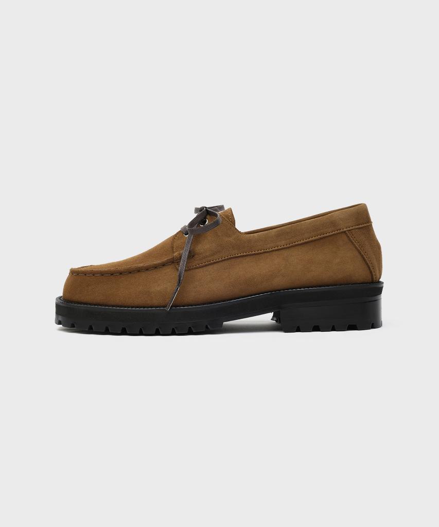 Firenze Atelier [Vibram] Стандартная Повседневная Подошва Лоферы 5099 [Замша Средне-Коричневого Цвета]