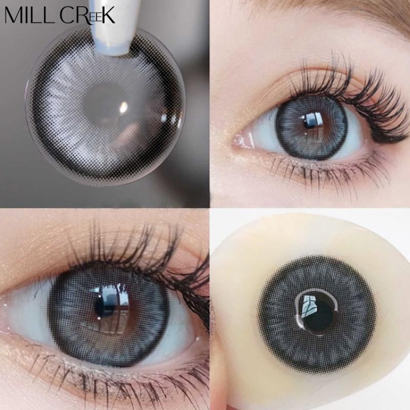 Contact Lenses For Eyes One Pair Colored Contact Lens Green Brwon Natural Look Diamond Beauty Cosmetic Color Lens Eyes Korean