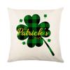 Combination Festival Cushion St. Patrick's Day Cushion Green Plaid Four-leaf Clover Sofa Cushion