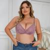 European and American Plus Size Sexy Lace Gathered Bra for Women