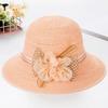 WTEMPO Элегантные цветочные сетчатые лоскутные шляпы от солнца женские однотонные повседневные широкополые шляпы для отдыха и путешествий летние шляпы