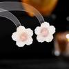 Элегантные белые серьги-гвоздики с цветком, золотые тычинки для женщин, большие двухслойные серьги с гарденией, модные украшения для вечеринок и темперамента