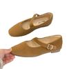 French Retro Red Mary Jane Shoes Women's 2025 New Autumn Temperament Square Head Ballet Flat Bottom Shallow Mouth Single Shoes