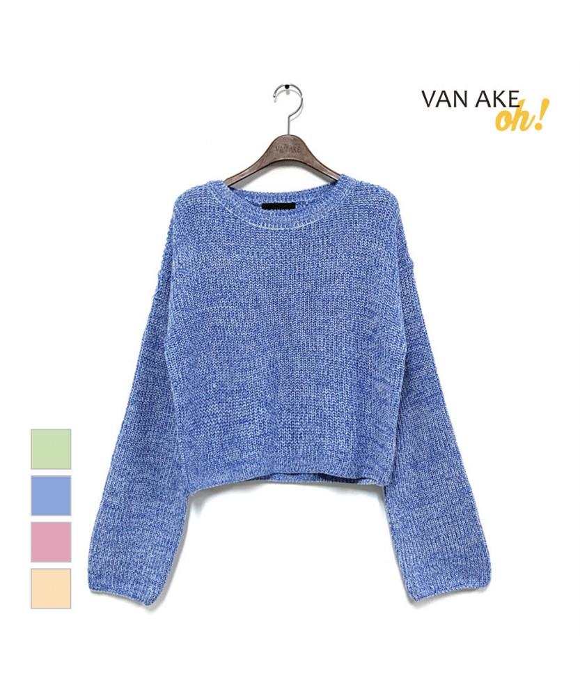VANAKE Tone-On-Tone Crop Knit_Ob12Knme03Z