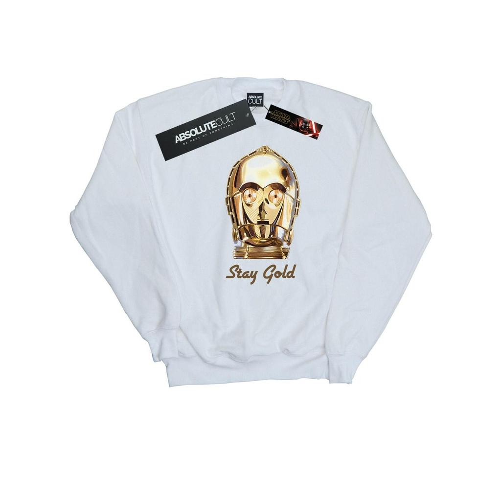 Star Wars Mens The Rise Of Skywalker C-3PO Stay Gold Sweatshirt