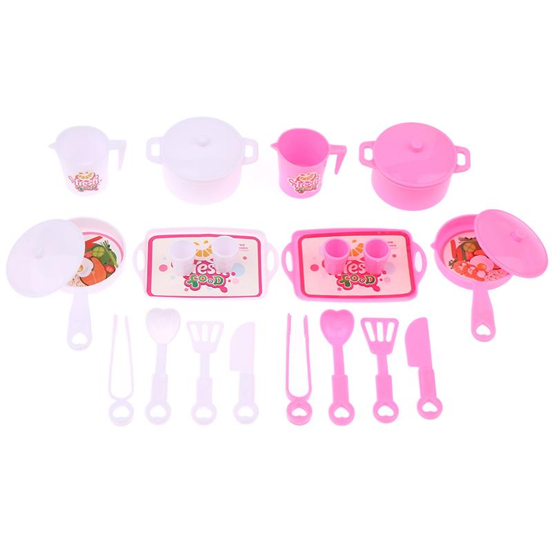 Мини Набор Посуды Кухонной Утвари Кукольный Домик Имитация Кастрюля Поднос Чашка Набор Кукла Дом Кухня Украшение Ролевые Игры Игрушки Детские Подарки