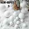 48 шт. Рождественская елка Снежный шар украшения фестиваль принадлежности для украшения потолка Белый пенопластовый шар магазин фестиваль принадлежности для украшения