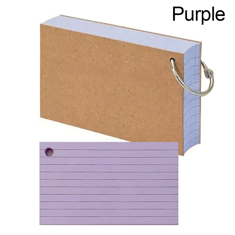 Horizontal Line Loose-Leaf Index Cards Double-sided Revision Cards Durable Binder Memo Book Office