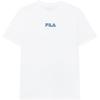 Fila Logo Letter Print Ribbed Round Neck Short Sleeve T-Shirt Men Tops White F11M329116G-WT