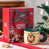 Creative Christmas Ceramic Cup With Lid, High-Value Household Couple Water Cup Gift Box, High-End Souvenir Gift