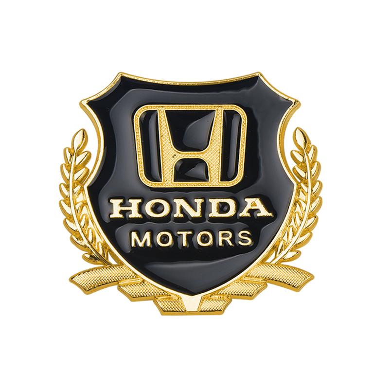 QLN2 1/2Pcs Car Styling 3D Metal Logo Body Fender Side Window Sticker For Honda CIVIC FORZA Insight Accord Hornet Type R Type S Mugen