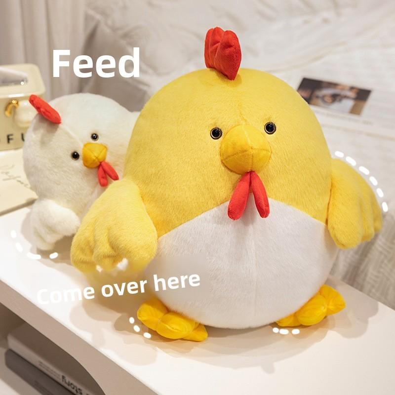 Interactive Chicken Plush Toy With Pp Cotton Fill For Kids Playroom And Sleep Support