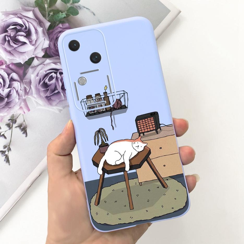 For Vivo V30 Pro Case V2319 Cute Fashion Cartoon Back Cover 6.78'' Soft Silicone Phone Case For Vivo V30 V 30 Pro VivoV30 Bumper