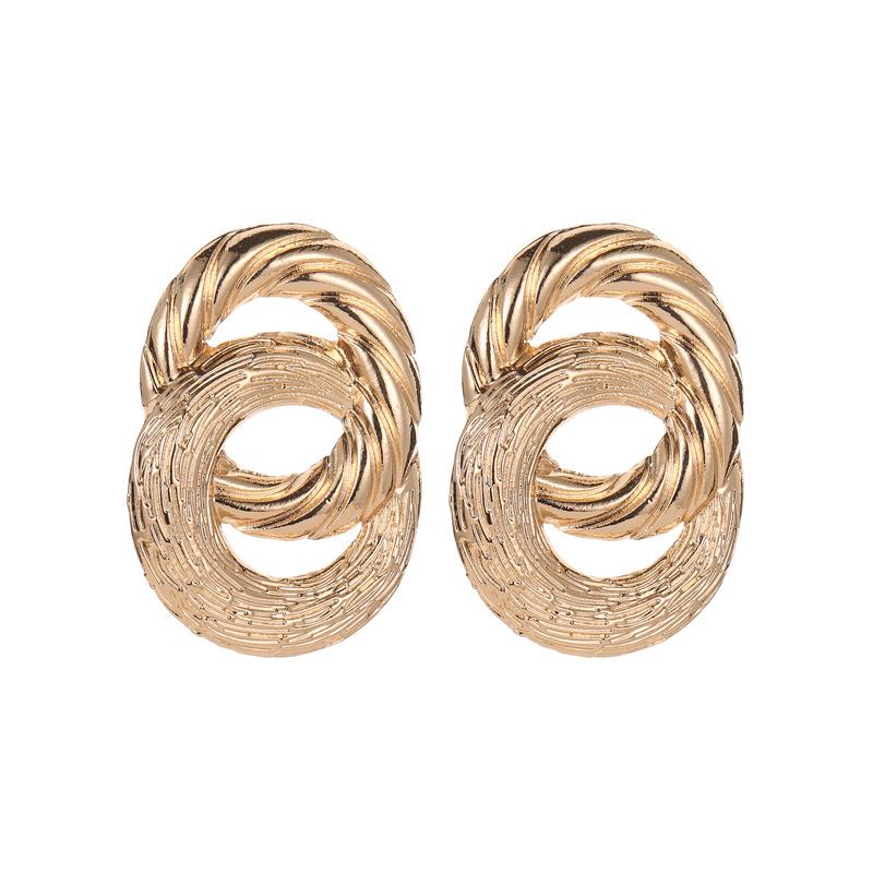 Fashion Circle Twist Earrings Geometric 8 Word Pattern Earrings Personality Female Jewelry