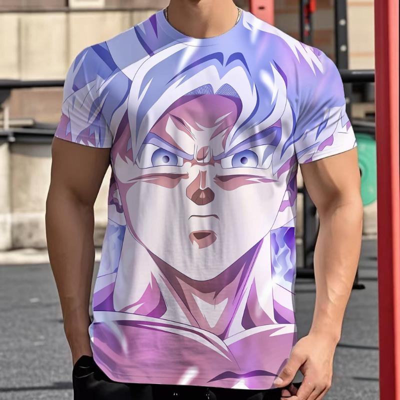 2026 Летняя Ретро Футболка Dragon Ball для Фитнеса Мужская Оверсайз 3D Печать Короткий Рукав Семейная Унисекс Детская Спортивная Футболка