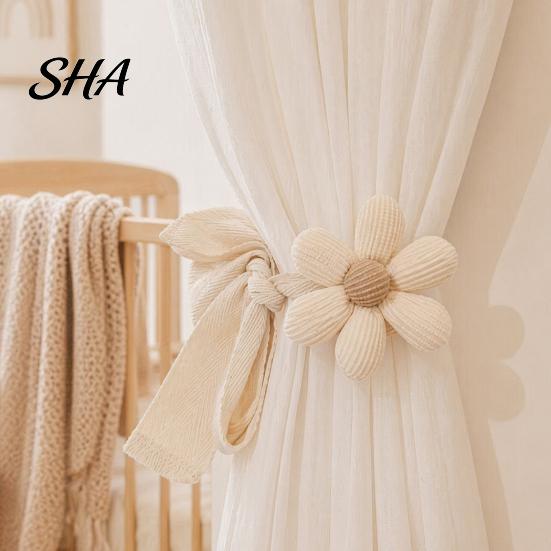 Safe Plush Curtain Ties Cartoon Animal Tieback, Cute Lion Bear Tie, Fabric Floral Tieback Strap Flower Holder for Baby Room Nursery Decor