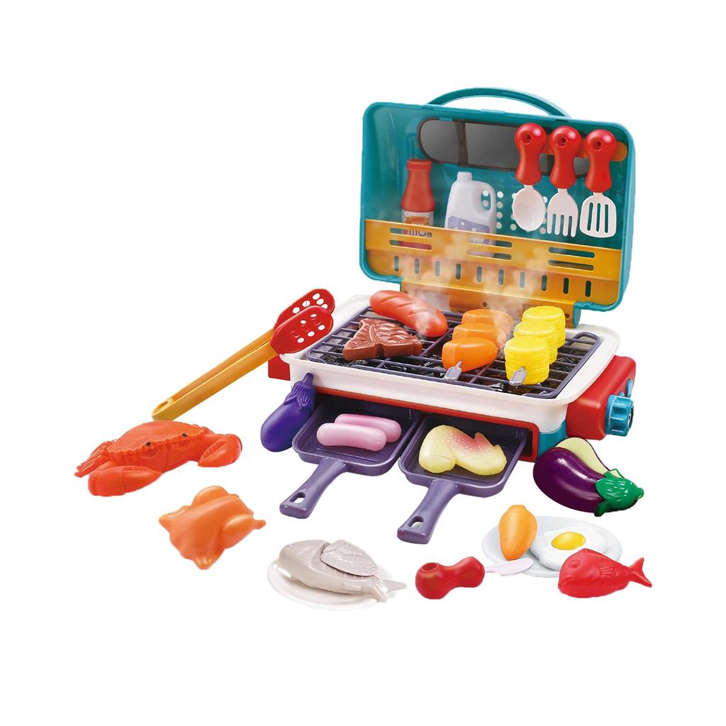 Kids BBQ Grill Toys Realistic Kids Kitchen Playset for Game Favor Gift