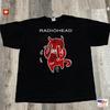 Новая одежда Футболка группы Radiohead Ретро-стиль Черная Унисекс Футболка