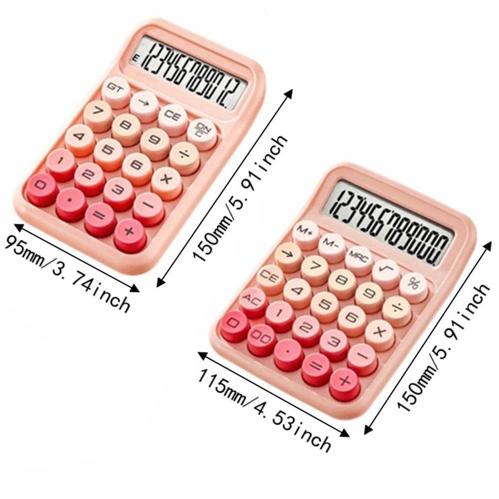 Gradient Color Mechanical Keyboard Calculator 12 Digit Desktop Student Calculator Business Use
