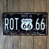 Жестяная табличка Route 66 для декора дома, спальни или бара