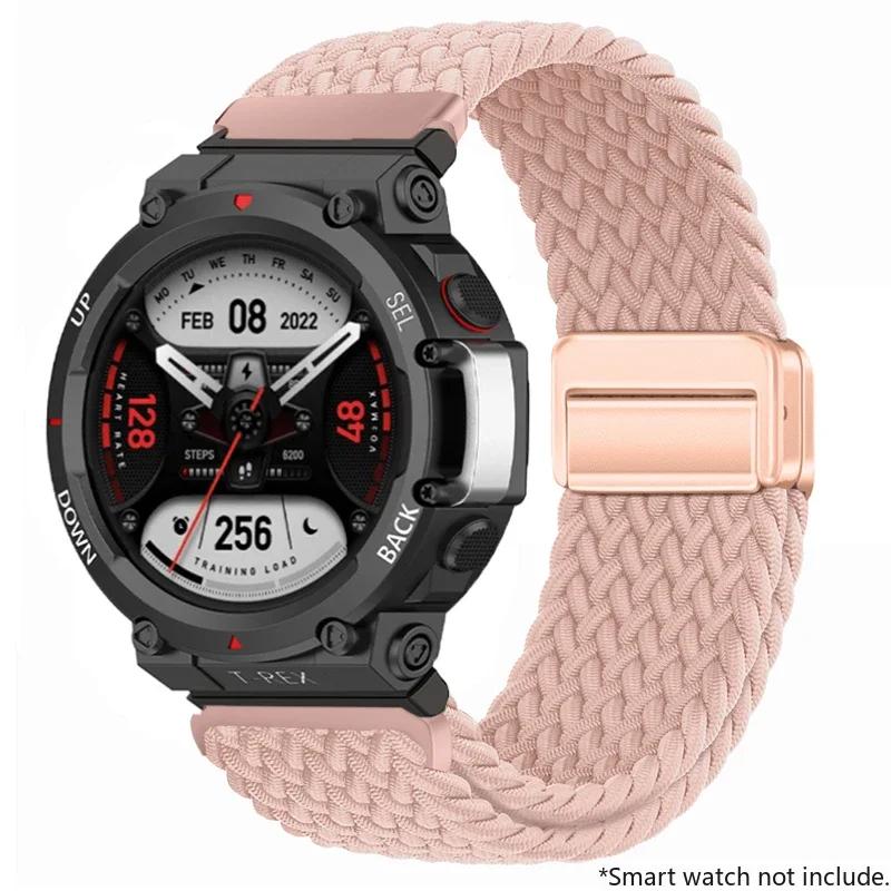 Новый плетеный ремешок-петля для Huami Amazfit T-Rex 2 3, ремешок для умных часов, нейлоновые эластичные ремешки для Huami Amazfit T-Rex T RexPro Correa