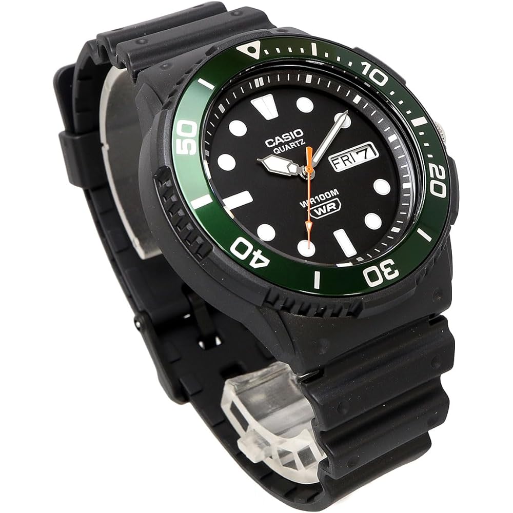 Casio Standard MRW-230H-1E3V Кварцевые Мужские Часы Черный Зеленый Безель Международная Модель
