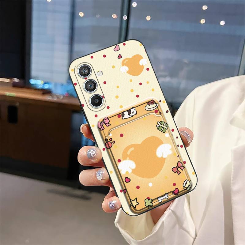 Мультяшный ТПУ чехол для телефона для Samsung Galaxy S24 Plus/S24+/S24 Pro Слот для карт Мягкий чехол Полная защита Сумка для карт Пыленепроницаемый Прочный