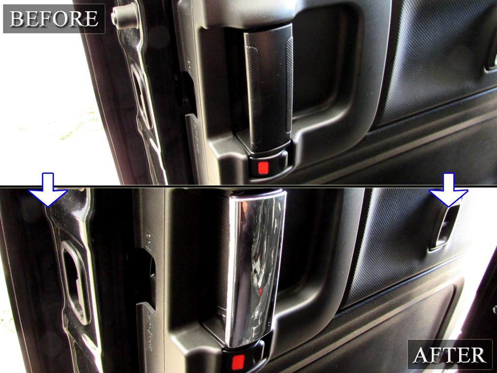 BRIGHTZ Chrome Inner Sliding Door Handle Covers for Spacia Custom MK53S Compatible with MK and 53 Spacias (Knobs) (4-Piece Set) [INS-DHC-010-4PC]