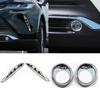 Chrome Front Grille Air Outlet Cover Decoration for Toyota Harrier Venza XU80 Front Fog Lamp Light Cover Trim