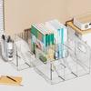 Save Space Divided Book Stand Thickened Desktop Sorting Rack Acrylic Book Stand  Living Room